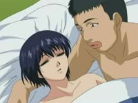 Little anime girl sucking a big dick